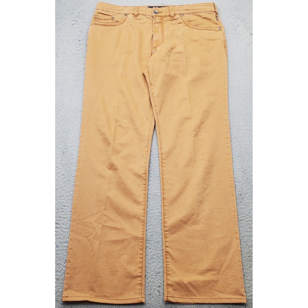 Atelier Gardeur Nevio Pants Mens 38x34 Brown Regular Fit Straight Leg 5 Pocket